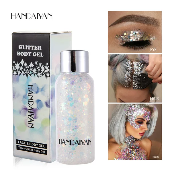 Cross-Border Liquid Eye Shadow Fine Glitter Handaiyan Face and Body Large Sequin Gel Cream Glitter Foreign Trade Eye Shadow