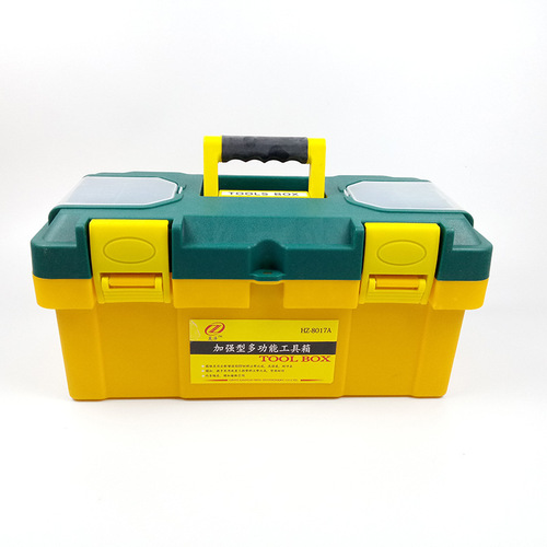 Factory-provided ABS 14/17-inch reinforced green cover hardware auto repair parts box household art and painting hardware tool box