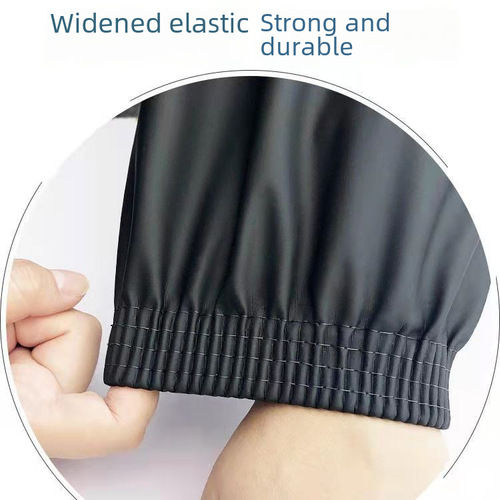 Waterproof and Oil-Resistant Adult Kitchen Extended Soft Leather Arm Sleeves for Men and Women Work Office Anti-Stain PU Wrist Guards