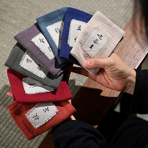 Manufacturer wholesale tea ceremony cotton, linen, linen, clean fragrance, Chinese style, retro, absorbent tea towel, tea table towel, tablecloth, rag