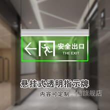 LED亚克力发光标示牌 卡通洗手间指引灯箱 客制化安全出口提示牌