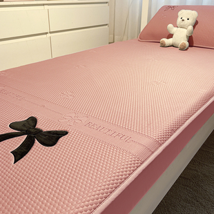 Dormitory-Specific Ice Bean Mat Three-Piece Set Summer Ice Silk Mat Student Single Air-Conditioned Mat Dormitory Cooling Bed Sheetss