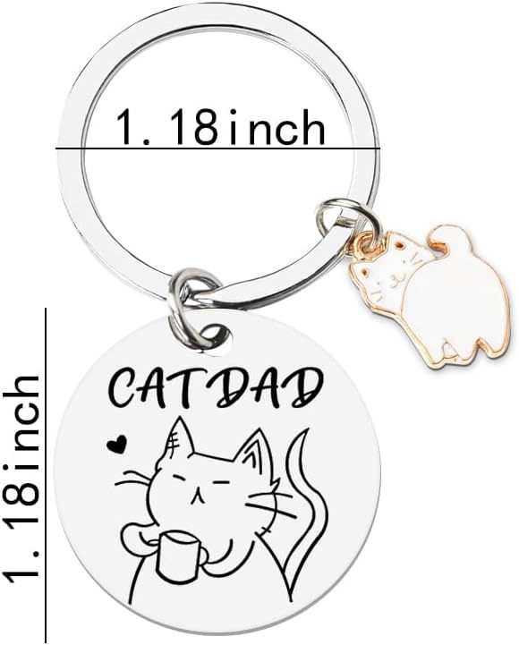 14g Weight Keychain Classification Cute Letter Cat 201 Stainless Steel Unisex Unisex Keychain