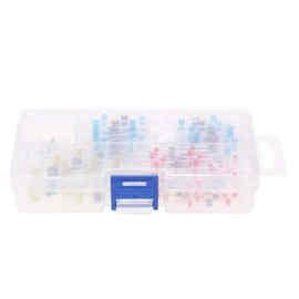 100个 图片色 PC+金属 防水绝缘密封线 连接器 热收缩管 连接器端