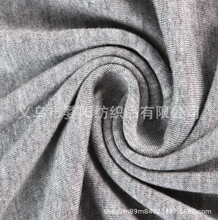 厂家直供麻灰汗布 单面T恤休闲服运动衫面料单面汗布精梳
