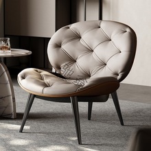 0c轻奢极简设计师款北欧异形椅轻奢现代高端全屋现做客厅单人沙发