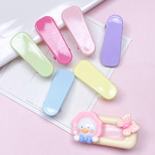 新款糖果色系3.5cm拇指夹彩色发夹diy材料配件夹子儿童可爱发饰