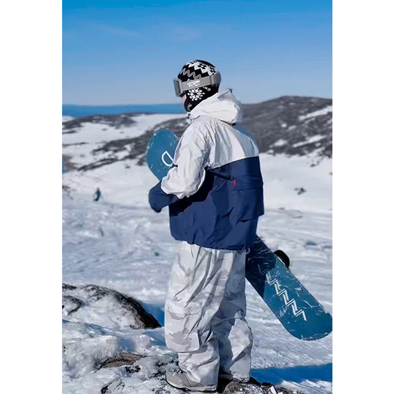 Camouflage Ski Suit for Men and Women, Windproof, Waterproof and Velvet Warm Jacket for Single and Double Board Skiing and Mountaineering Snow Jacket and Pants
