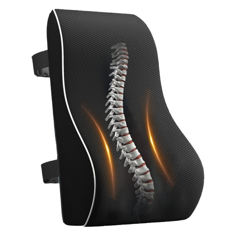 Cojín de respaldo ergonómico lumbar de coche de espuma viscoelástica al por mayor transfronteriza para silla de oficina silla de ruedas de coche