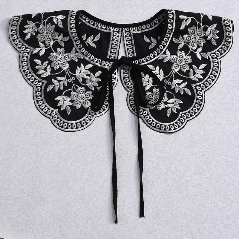 Spring and Summer Shawl Fake Collar Women's Sweater Sweater Outer Wear T-shirt Decorative Lapel Matching Skirt Lace Collar Strap Collar