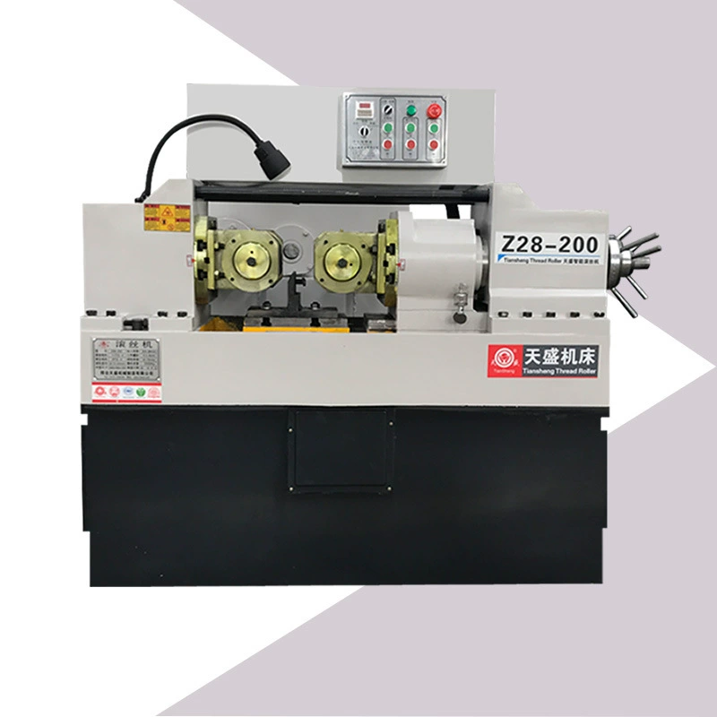 Тип Tiansheng Z28-200, полностью автоматический станок для обработки стальных стержней с ЧПУ, станок для обработки строительной резьбы, двухосный зубчатый ролик