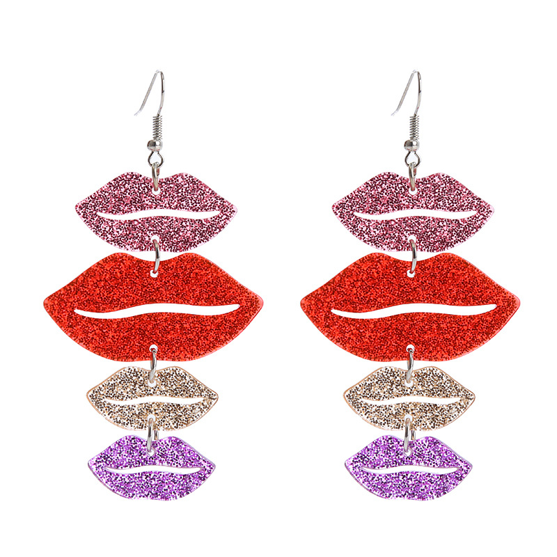 Fashion Letter Heart Shape Arylic Stoving Varnish Women's Drop Earrings 1 Pair display picture 5