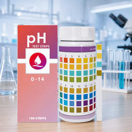外贸ph试纸酸碱度测ph值试纸100条\桶水质酸碱检测测试条精确检测