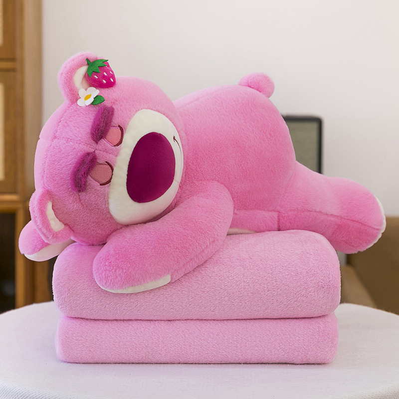 Manta de aire acondicionado de dibujos animados, almohada, edredón, almohada de siesta multifuncional dos en uno, venta directa de fábrica, comercio exterior al por mayor