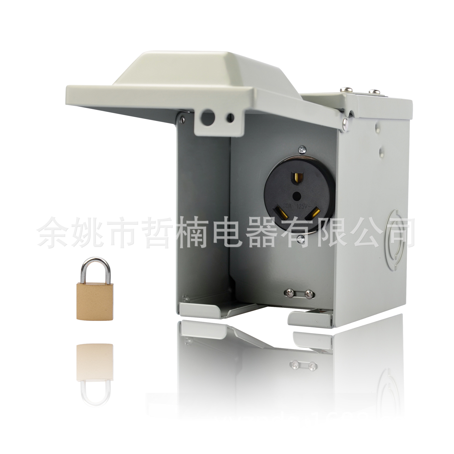 M84房车美式充电桩TT-30R电源充电插头30A RV power outlet box