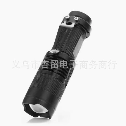 SK68 светодиодный мини-яркий фонарик с телескопическим зумом, трансграничная поставка, уличный портативный яркий фонарик с пряжкой