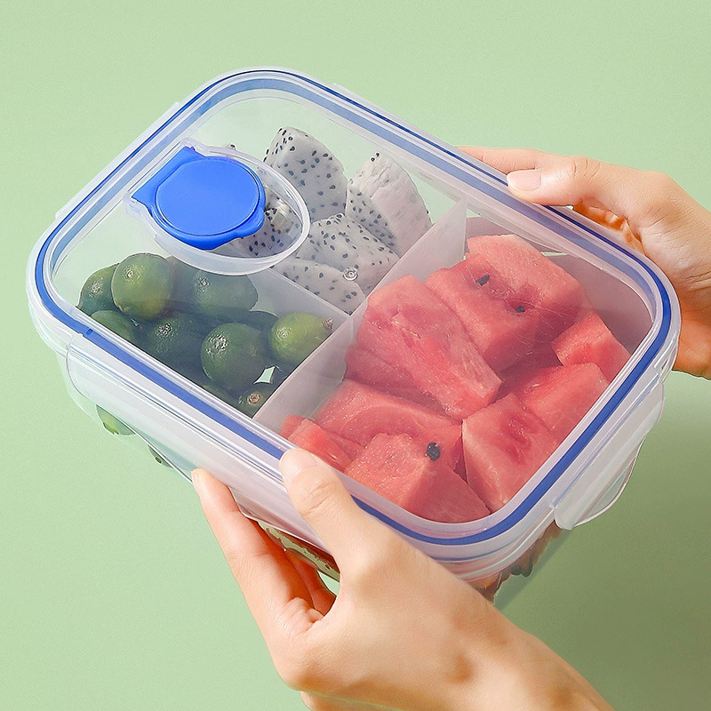 Коробка для завтрака Студенческая микроволновая печь Милая прозрачная коробка для завтрака Прямоугольная пластиковая перегородка для столовой Простая коробка для хранения свежести