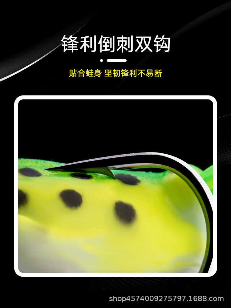 2025 Classic Thunder Frog Fishing Bad Luya Bait Bionic Frog Set Black Fish Specializes in Long-range Shooting Black Fake Bad