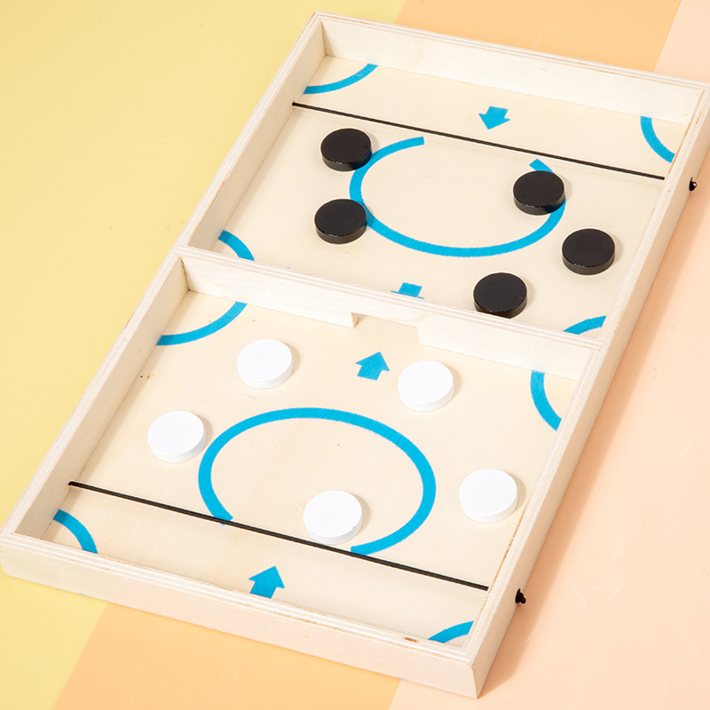 Tiktok ajedrez emergente de madera ajedrez interactivo entre padres e hijos colisión ajedrez bola emergente de escritorio hockey sobre hielo en stock Amazon catapulta