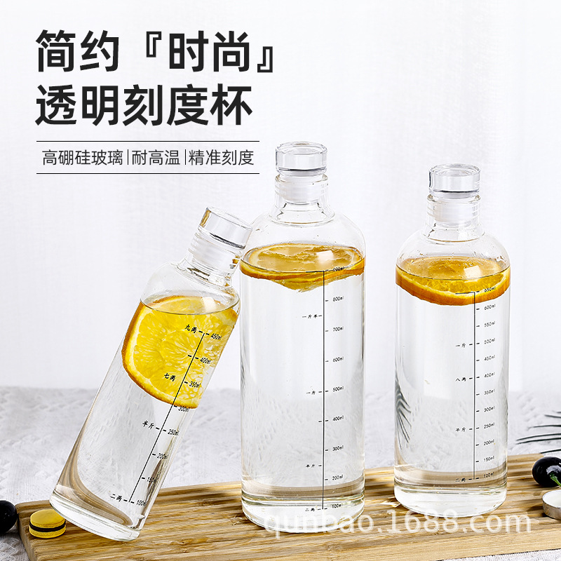 玻璃刻度酒瓶储酒器玻璃瓶专用人参高硼硅密封分装泡酒果酒葡萄酒