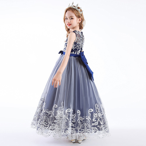 CARISA Girls' Formal Dress, Sleeveless Net Performance Host Princess Dress, Cross-border Dropshipping One Piece