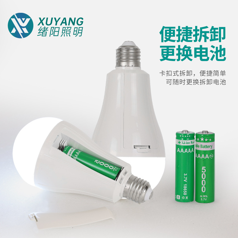 Bombilla de emergencia LED doble batería luz de emergencia batería desmontable bombilla de presión ancha E27 bombilla 3920