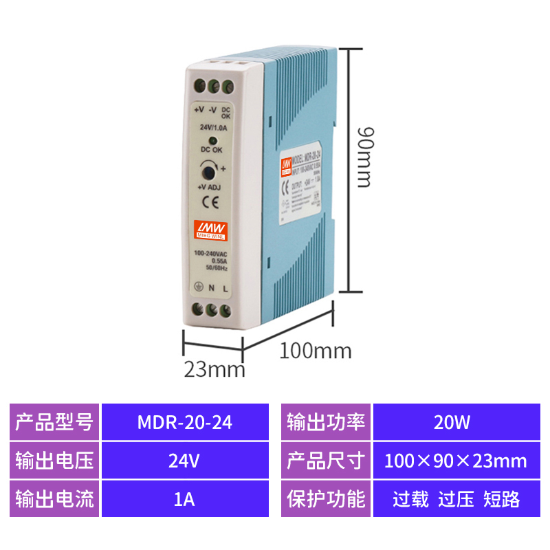 NDR - 240 - 24 DC 120 / 75 24V / 12V / 48V Rail 10A / 5A Switching Power Supply MDR / EDR