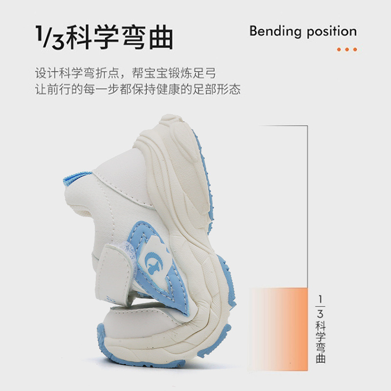 Primavera y otoño nueva zapatilla de deporte de los niños zapatos de papá de los niños zapatos de las niñas de los bebés antideslizante inferior suave antideslizante zapatos para correr