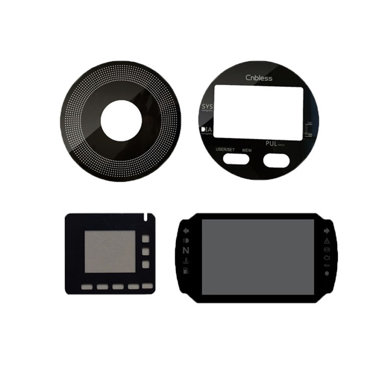 亚克力PC面板加工透明视窗镜片加硬丝印仪器仪表贴片背胶控制面板