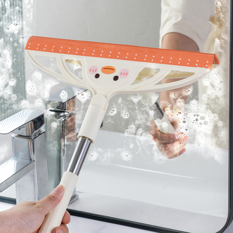 Limpiaparabrisas de dibujos animados pato plegable de vidrio artefacto de limpieza limpiaparabrisas hogar piso raspado eliminación de polvo buen ayudante