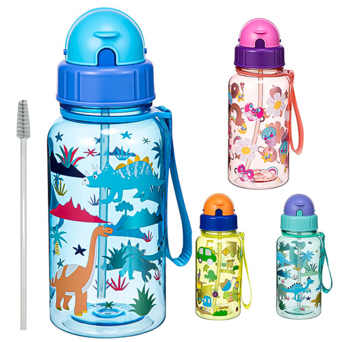 2025 Water Cup Cartoon Pattern Design Leak-Proof Portable Children's Water Cup for School Use