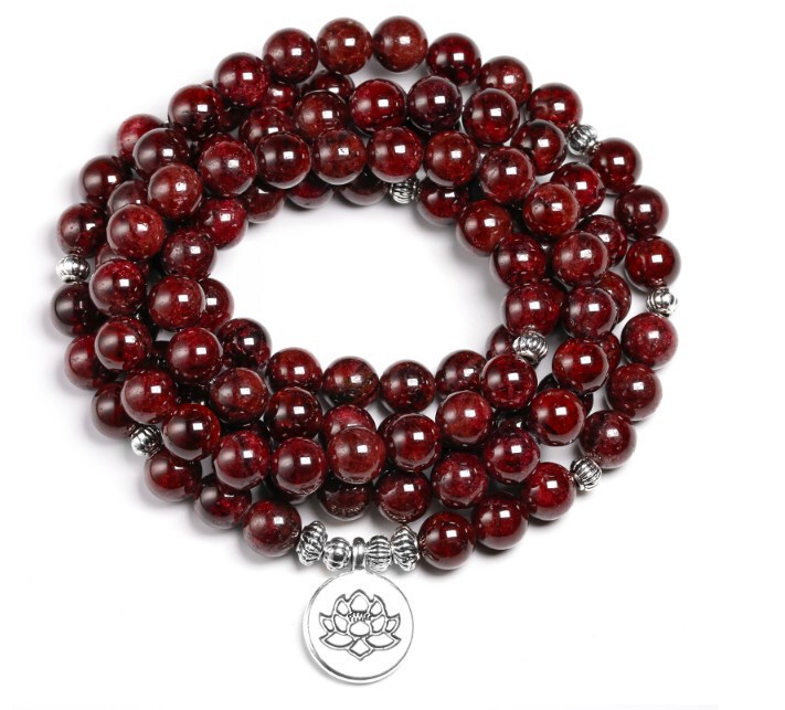 108 8mm lotus garnet yoga bracelet agate beads bracelet Amazon foreign trade supply j356 108 8mm lotus garnet yoga bracelet agate beads bracelet Amazon foreign trade supply j356