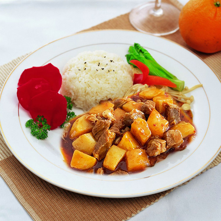 Timmei Instant Rice Instant Meal Quick Meal Cover Heated Instant Potatoes Flavored Beef