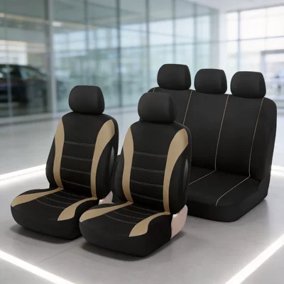 Seat Covers, Universal for All | Universal seat cover - beige-4-piece-set-front-row-two-seats