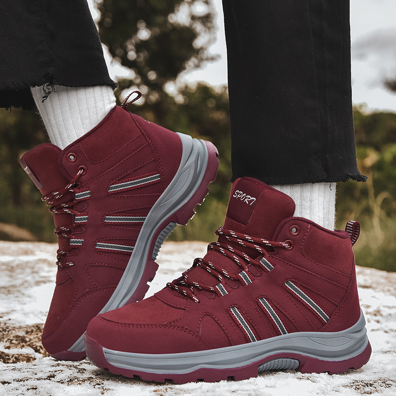 足力建品牌棉鞋冬季加绒爸爸鞋加厚保暖老人鞋中老年运动健步