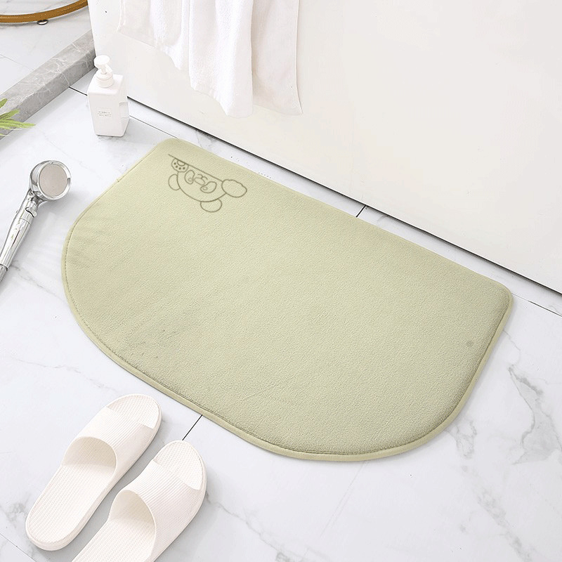 Alfombra de puerta semicírculo transfronterizo máquina lavable baño absorbente de secado rápido alfombra de esponja de memoria baño alfombra de piso de rebote lento