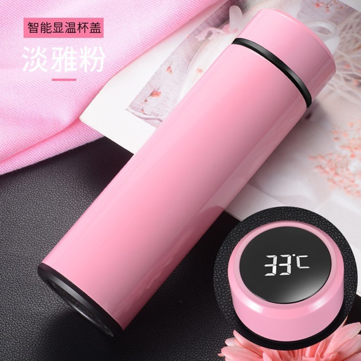 不锈钢智能显温保温杯创意商务礼品直杯户外便携车载水杯|undefined