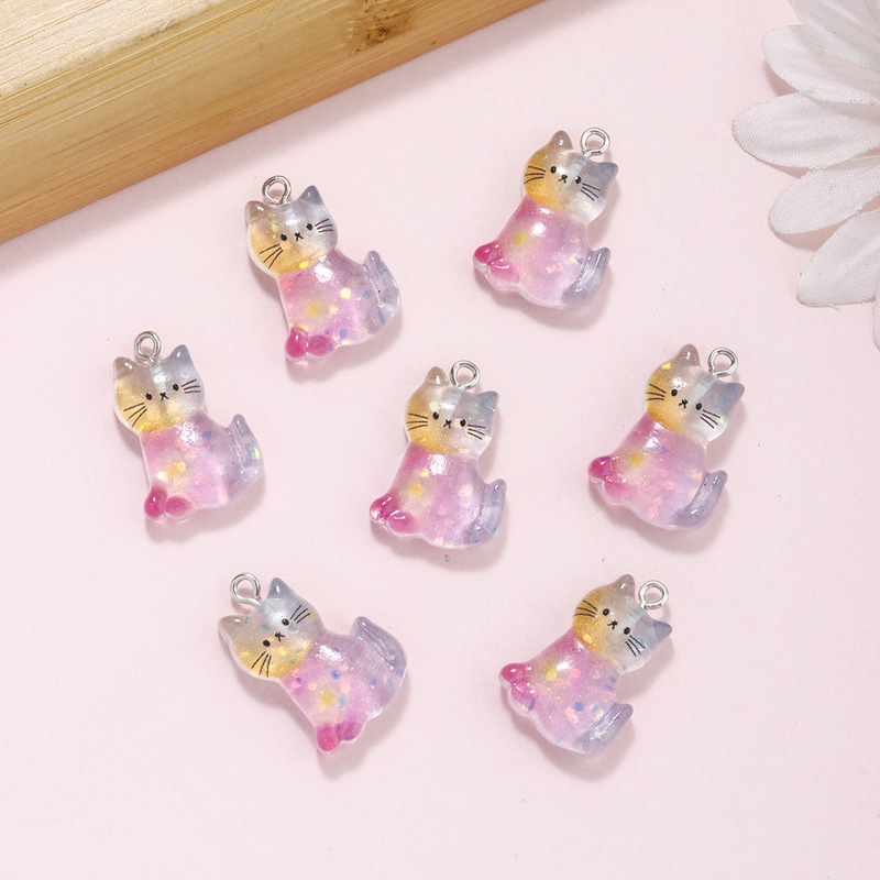 グリッター漫画クマ白鳥子猫蝶手作り diy クリーム接着剤携帯電話ケースヘアピン下駄アクセサリー|undefined