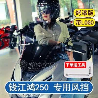 Motorcycle Hong 250 Windshield Qianjiang Commemorative Edition Hong 250 Modified Motorcycle Pedal Thickened and Heightened Windshield