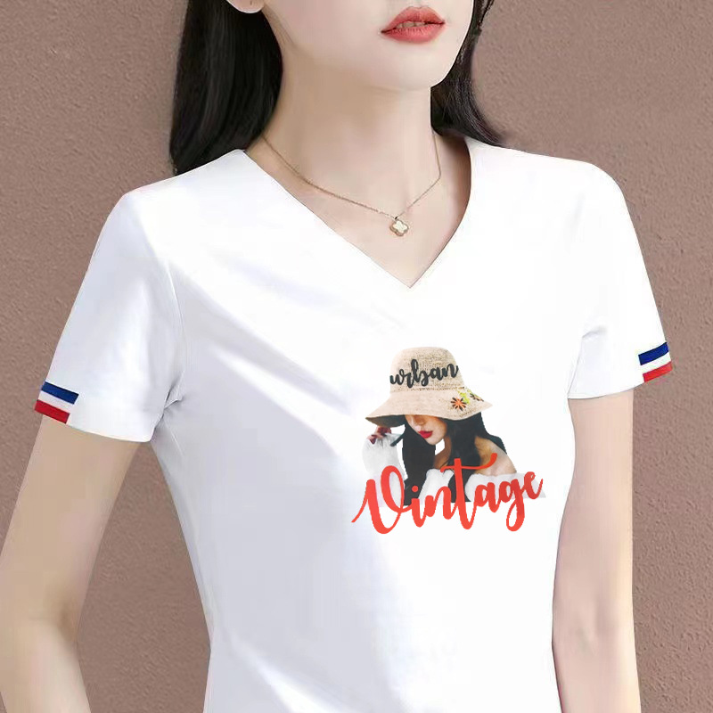 Pure Cotton Short-Sleeved T-Shirt for Women 2026 Summer New Korean Style Middle-Aged Mom's Short-Sleeved T-Shirt Top T-Shirt That Covers the Flesh and Looks Slimming