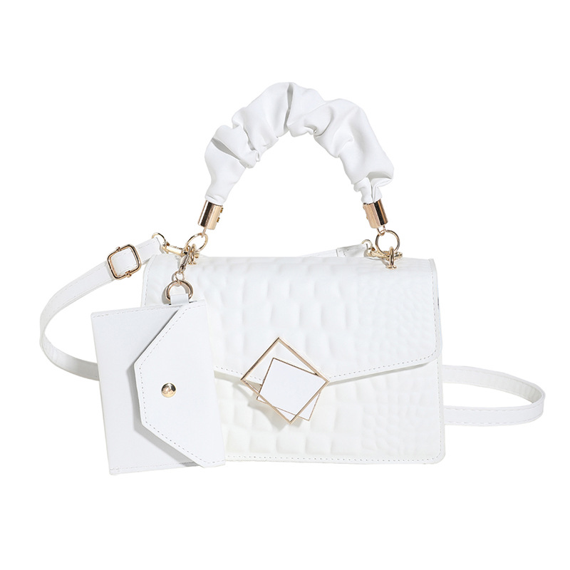 2024 primavera y verano nuevo solo hombro crossbody pequeño bolso cuadrado patrón de cocodrilo moda bolso de las mujeres