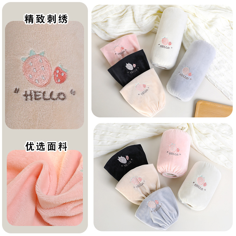 冬季绒布长款袖套卡通学生防污护袖羽绒服袖筒可爱女士款手袖耐磨|undefined