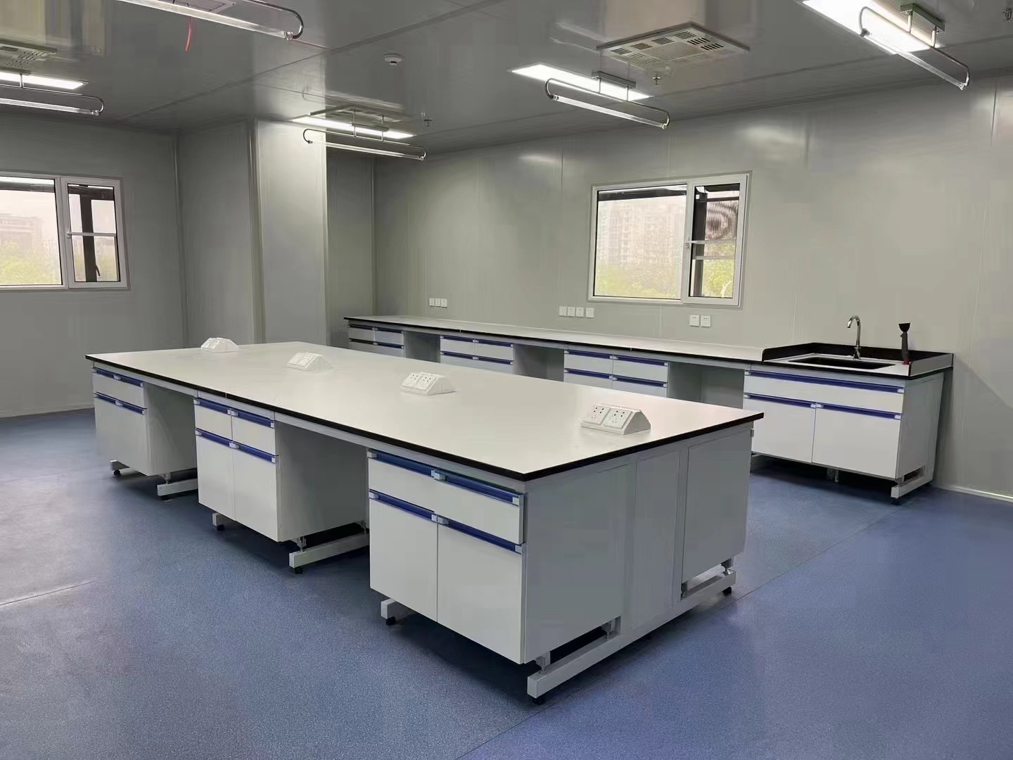 全钢实验台实验室边台试验台工作台操作台钢木实验台化学桌通风柜-阿里巴巴