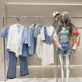 十大女装品牌之一25夏款太苹鸟休闲套装上衣裤裙专柜撤柜一手货源