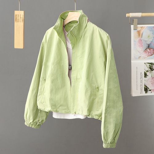 The 2024 Spring-Autumn Collar-Opening Cardigan Short Jacket Top, Fresh Minimalist Fashion Solid Color Versatile Loose Double Layer Jacket
