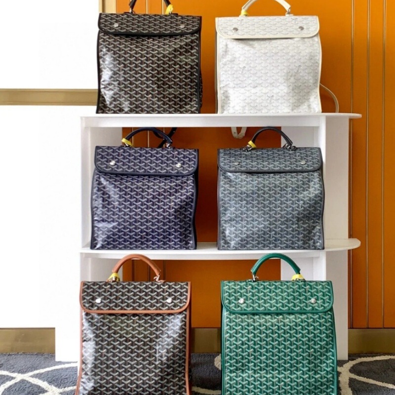 Goyard Goya Dog Tooth 2025 New Unisex Backpack Casual Fashion Folding Travel Backpack School Bag