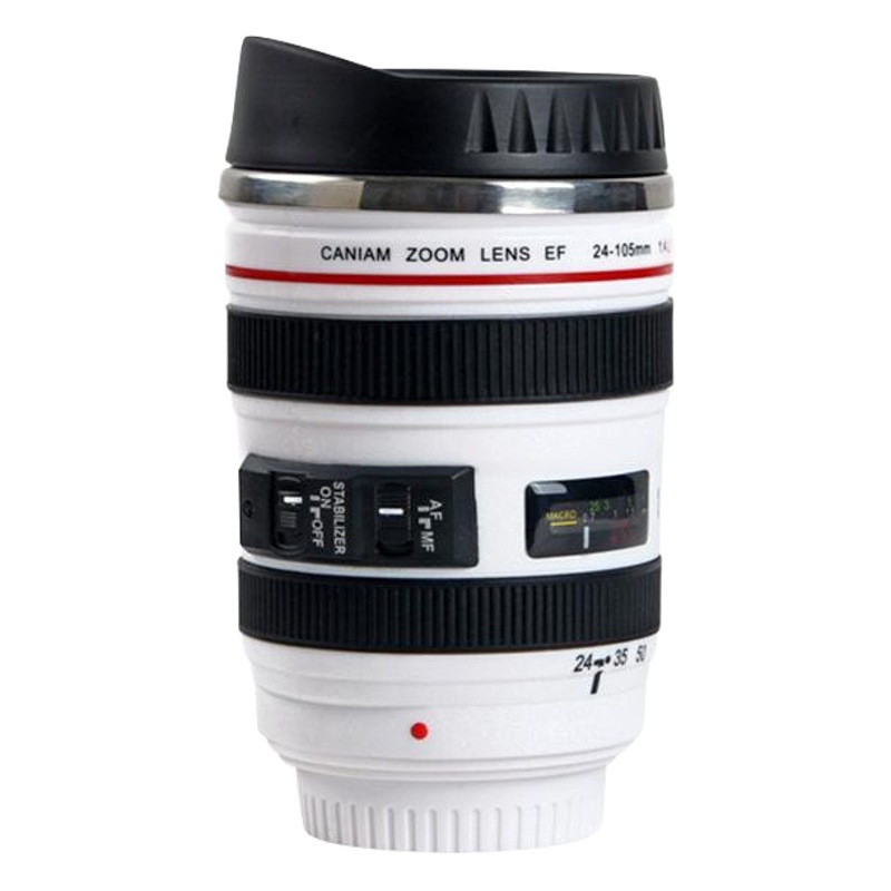 Regalo Taza para estudiantes Cámara de pareja creativa Lente de taza de agua SLR Taza de café de acero inoxidable de quinta generación al por mayor