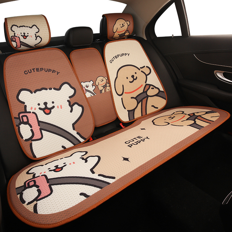Car Rear Center Armrest Box Pad, Universal Cartoon Hello Kitty Backrest Pad, Polyester, Easy to Clean, Multiple Colors Available
