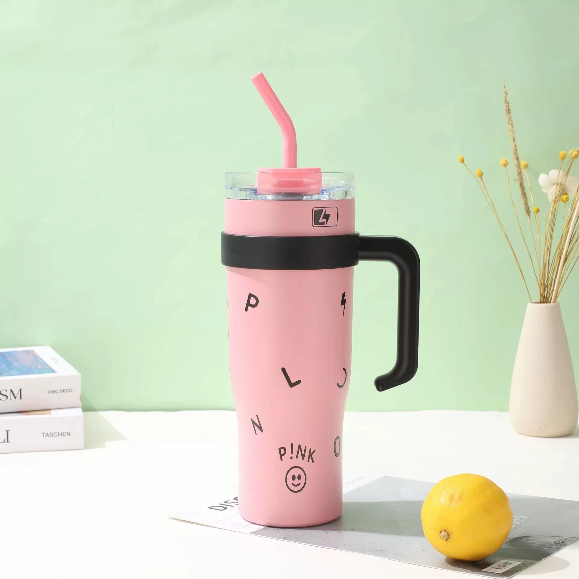 40oz transfronterizos mac mac manejo taza de automóvil 304 acero inoxidable aislamiento de automóvil taza de hielo taza de paja de alto valor facial