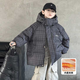 儿童装男童冬装羽绒棉服2026新款中大童棉袄冬季男孩加厚棉衣外套